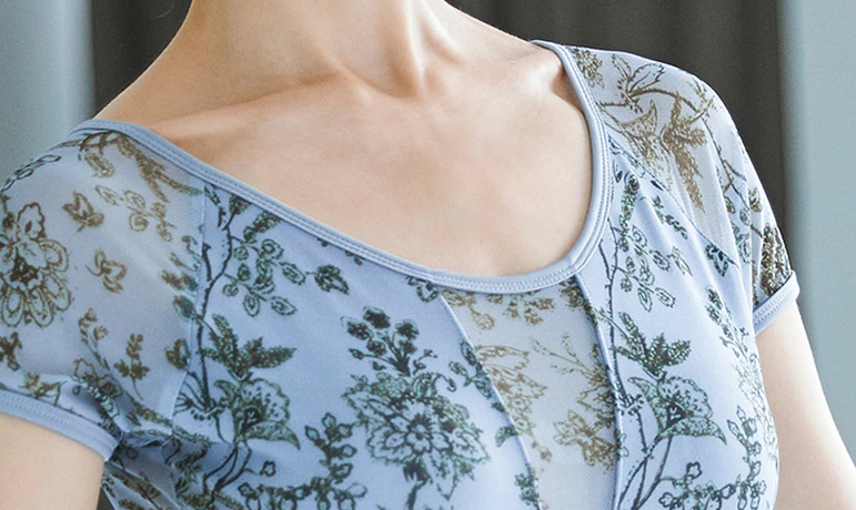 The Tamera Leotard blue floral