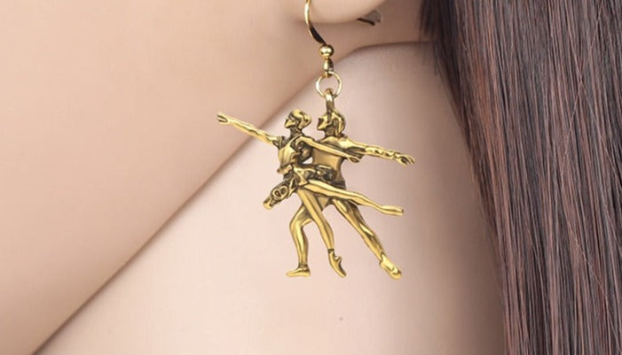 Pas de deux Necklace and Earring Set - Elegant Zinc Alloy Ballet Jewelry - Panache Ballet Boutique