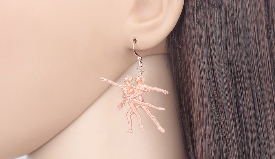 Pas de deux Necklace and Earring Set - Elegant Zinc Alloy Ballet Jewelry - Panache Ballet Boutique