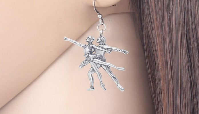 Pas de deux Necklace and Earring Set - Elegant Zinc Alloy Ballet Jewelry - Panache Ballet Boutique