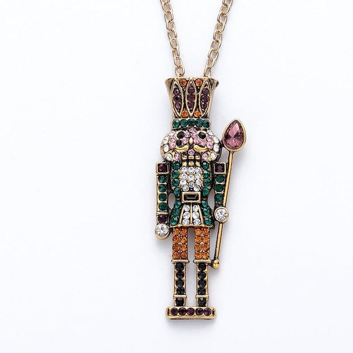 Crystal Nutcracker Pendant Necklace