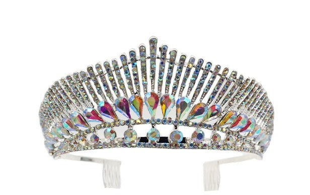AB aurora borealis crystal tiara for YAGP, wedding, bridal, dance