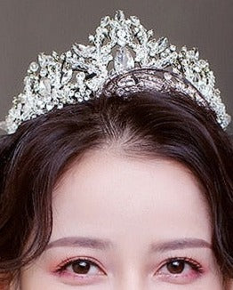 woman wearing crystal and silver tiara ballet bridal YAGP