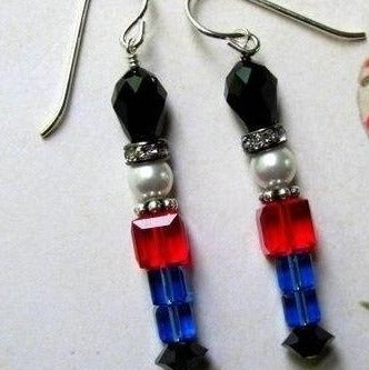 Beaded Nutcracker Earrings - Adorable Ballet Accessories - Panache Ballet Boutique