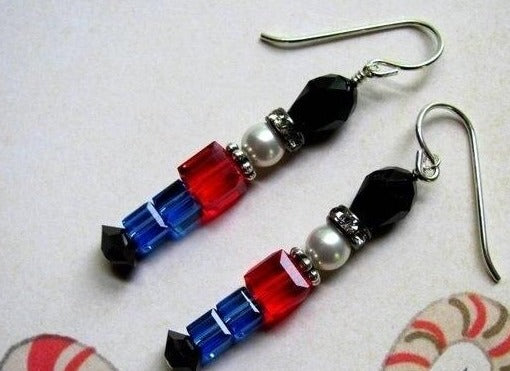 Beaded Nutcracker Earrings - Adorable Ballet Accessories - Panache Ballet Boutique
