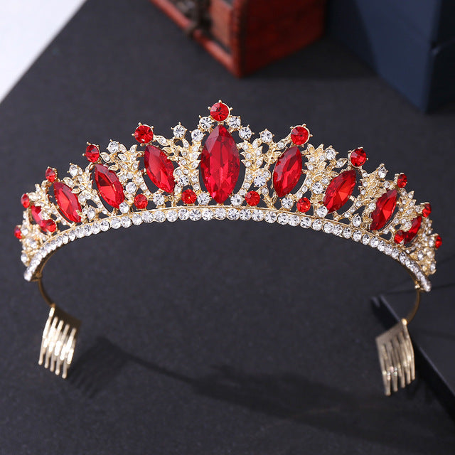 The Querida Tiara gold and crystal