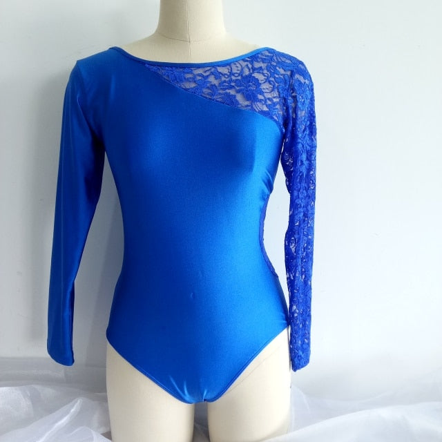 royal blue lace leotard