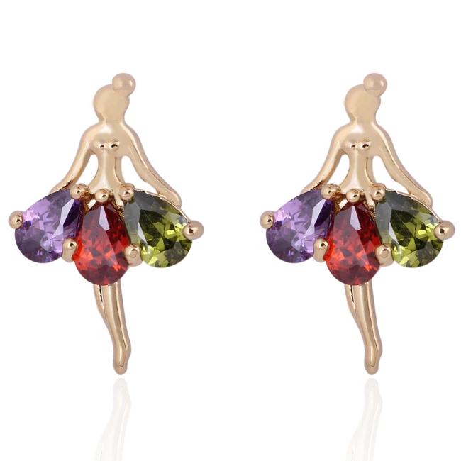 The Aminta Crystal Ballerina Earrings - Unique Ballet Accessories - Panache Ballet Boutique