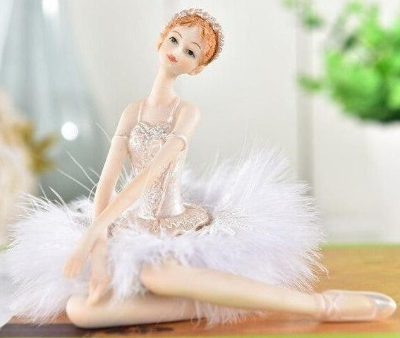 Ballet Dancer Figurine - Charming Resin Decor - Panache Ballet Boutique