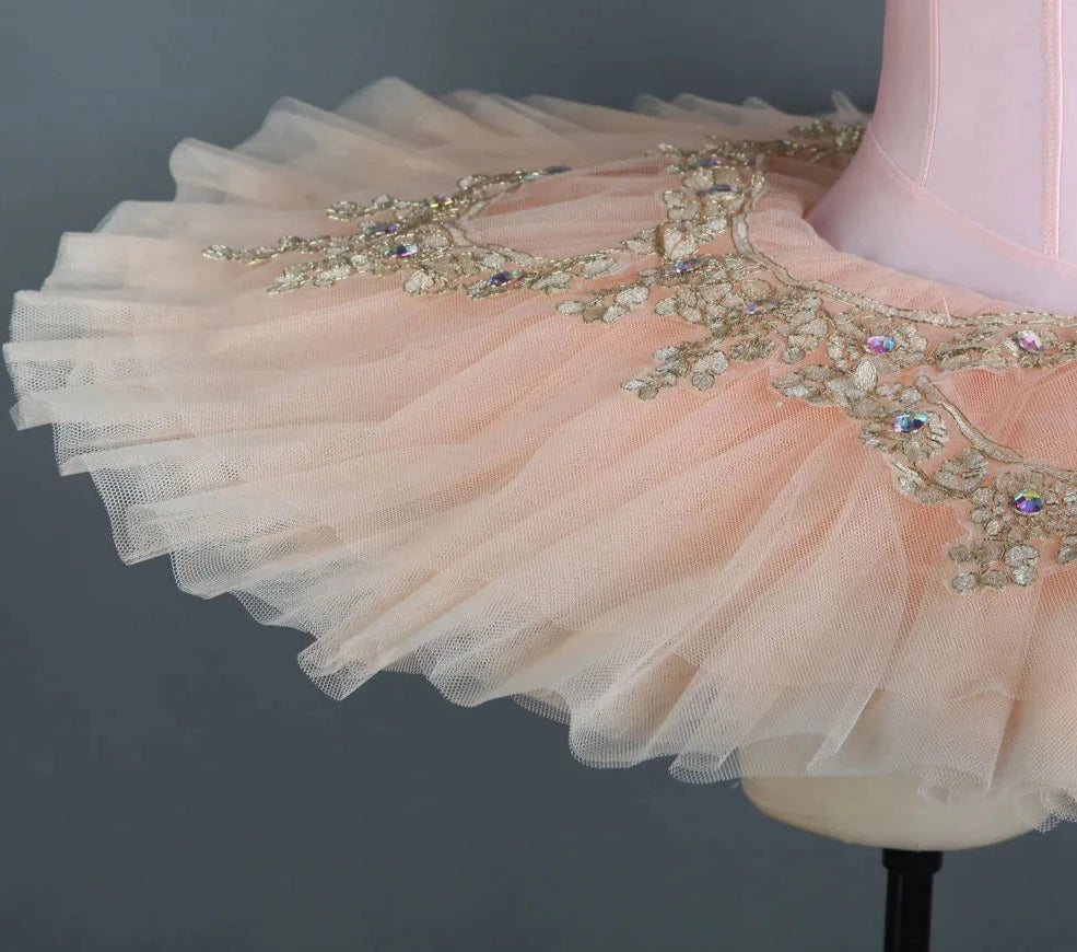 Espalda de ballet rosa tutú de ballet profesional para adultos y niños YAGP
