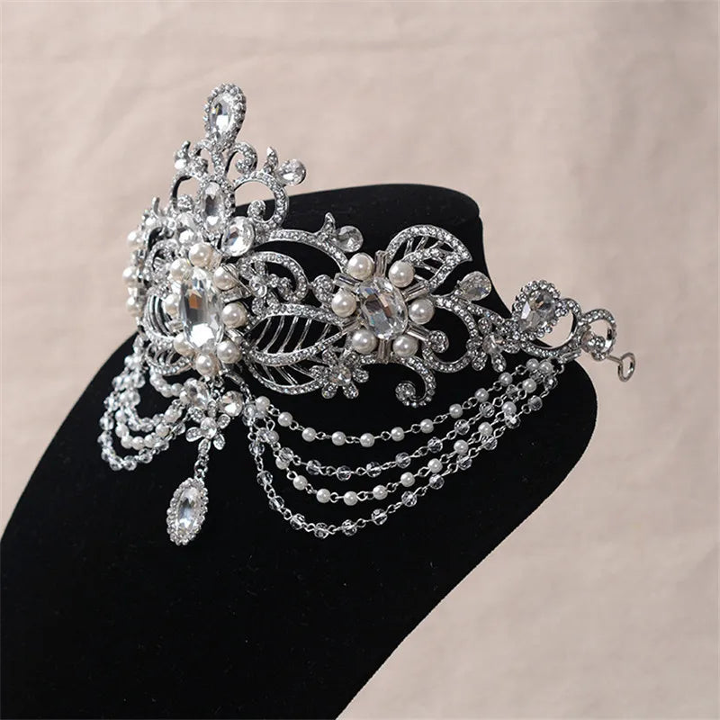 Photo of crystal and pearl tiara