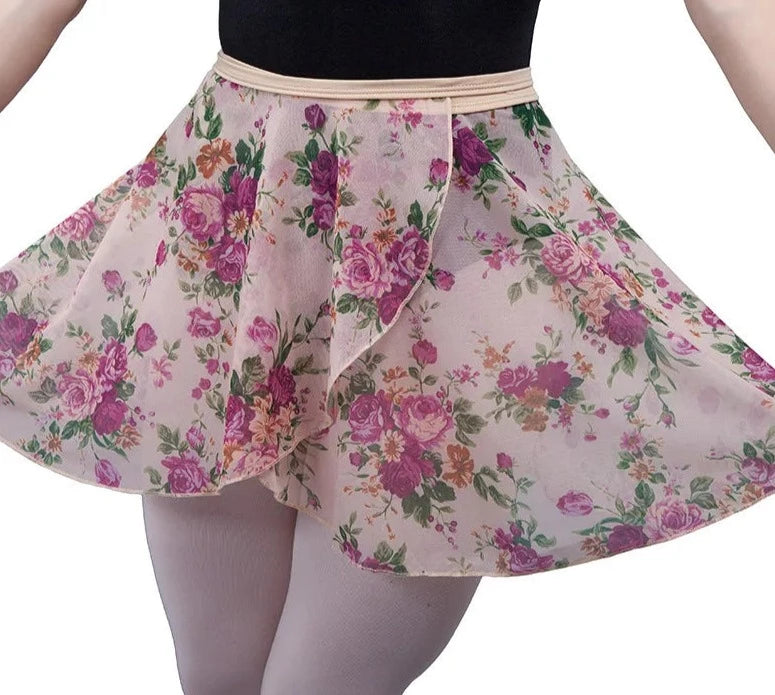 floral chiffon ballet skirt