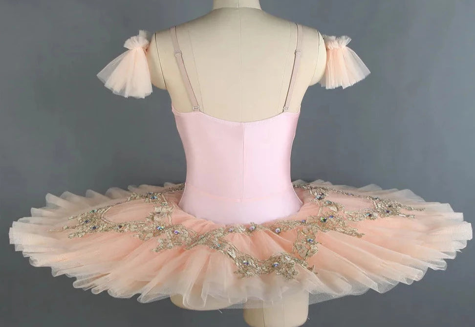 Espalda de ballet rosa tutú de ballet profesional para adultos y niños YAGP