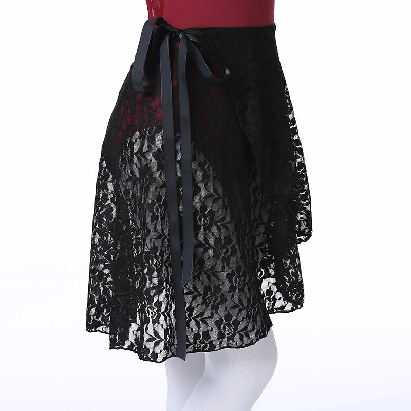 black lace ballet skirt
