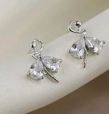 Crystal ballerina stud earrings