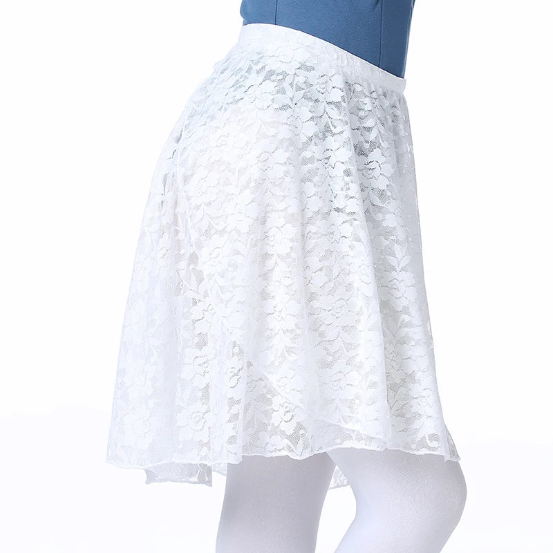 side of white lace ballet skirt