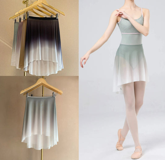 Gradient colored women's ballet skirt