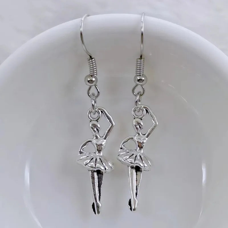 Pendientes de bailarina y zapatos de punta esmaltados - Joyería de danza elegante - Panache Ballet Boutique