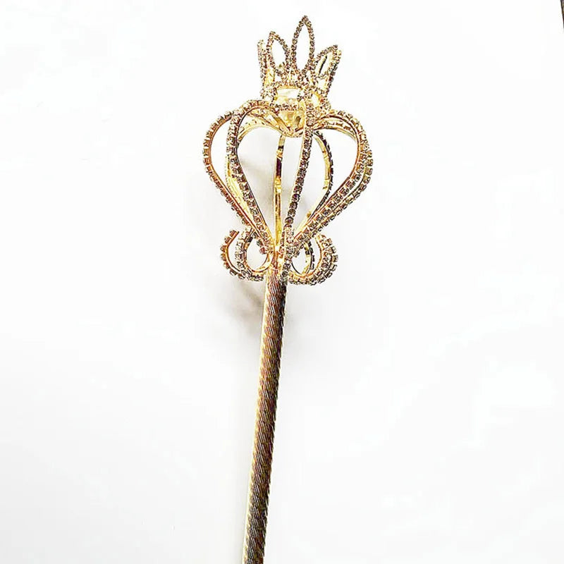 Gold and crystal  scepter wand