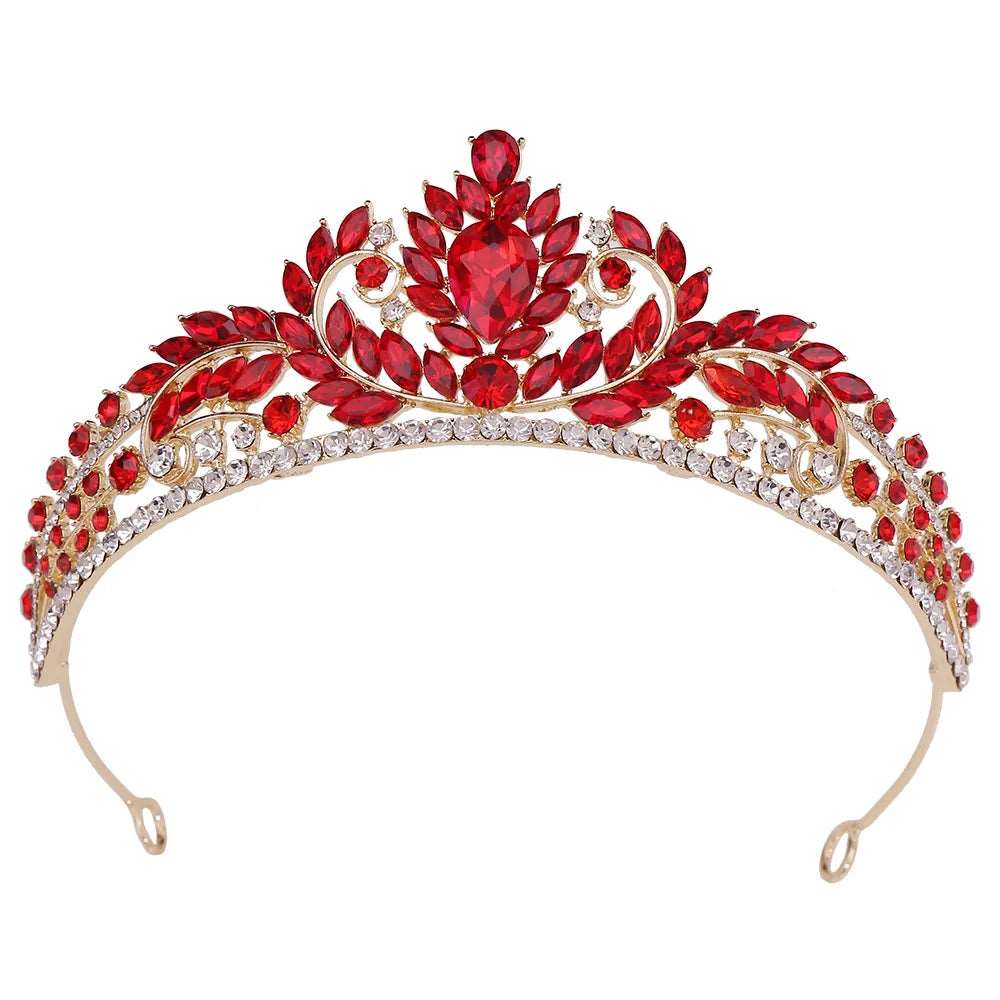 red and gold crystal ballet and wedding tiara