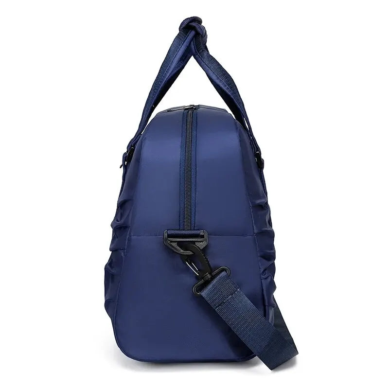 Спортивная сумка для танцев темно-синего цвета сбоку