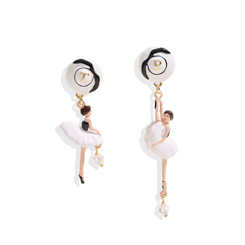 clip on ballerina earrings