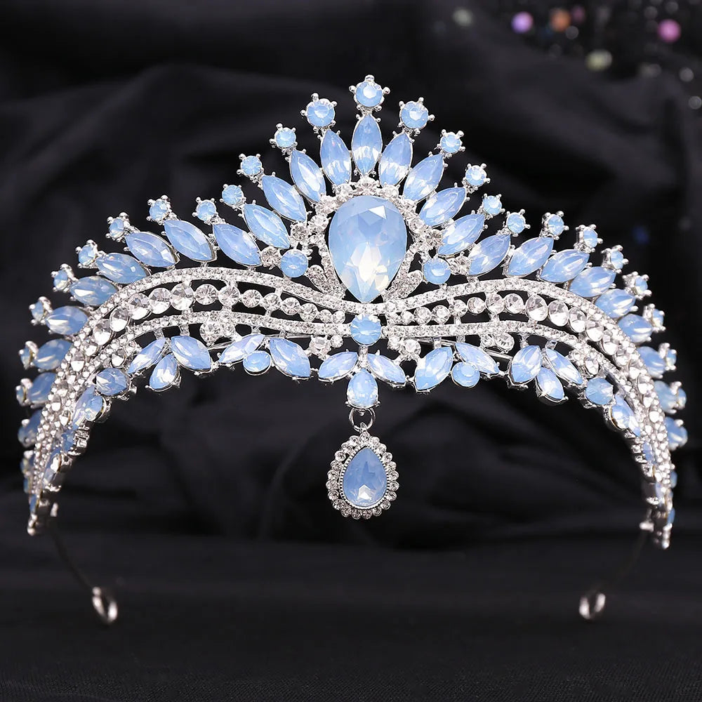 Crystal and Blue wedding and ballet tiara