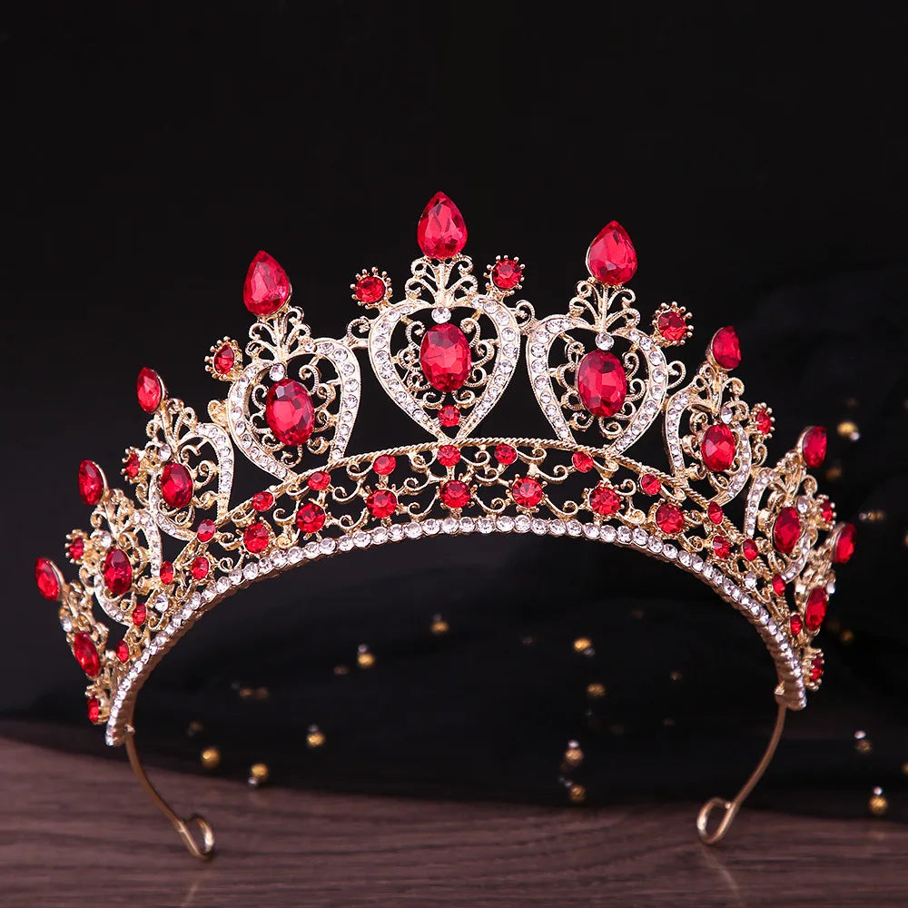 The Laoise Tiara red crystal gold setting