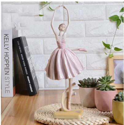 Pink ballet dancer figurine
