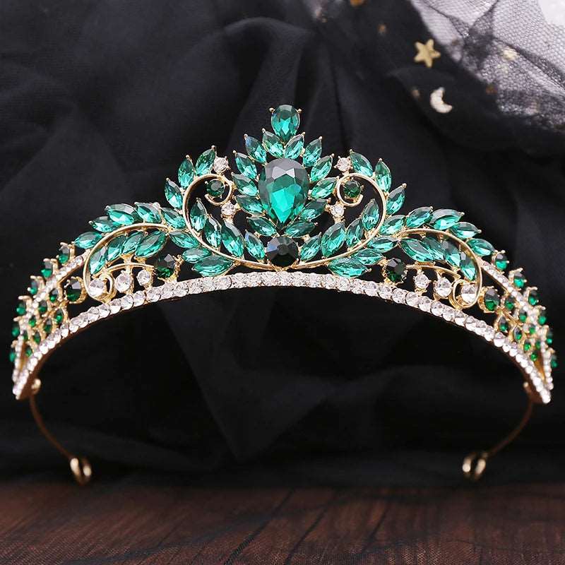 green and gold ballet and wedding tiara