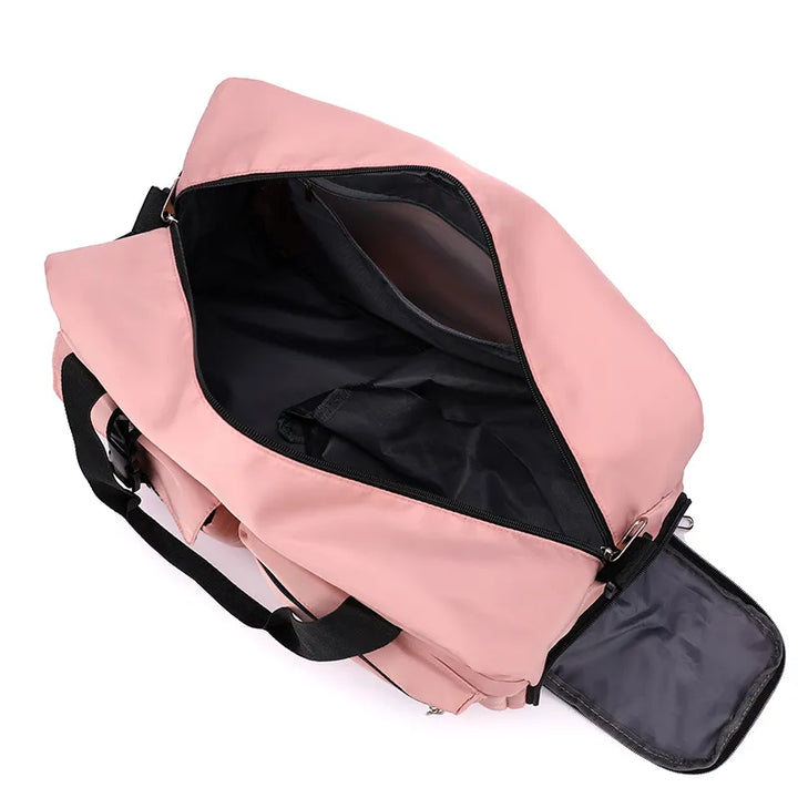 Oberseite der rosafarbenen Tanztasche, Sporttasche