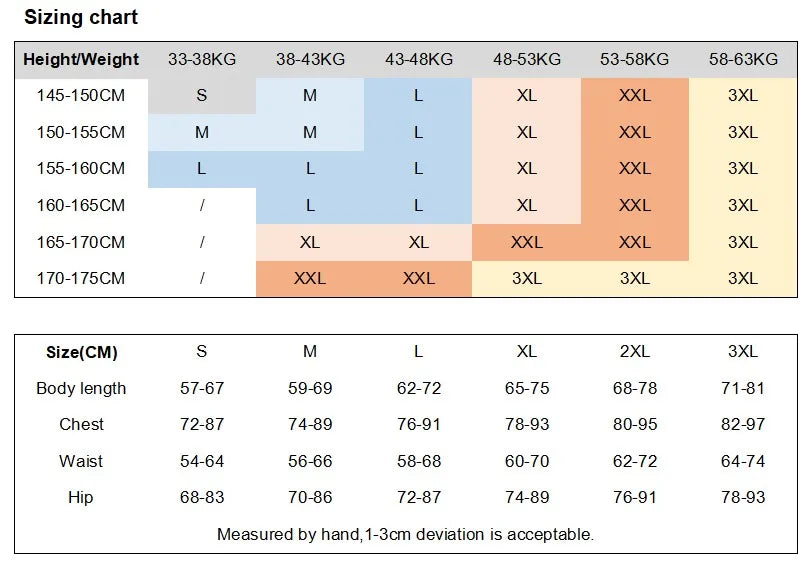 Tableau des tailles pour justaucorps en dentelle à manches courtes