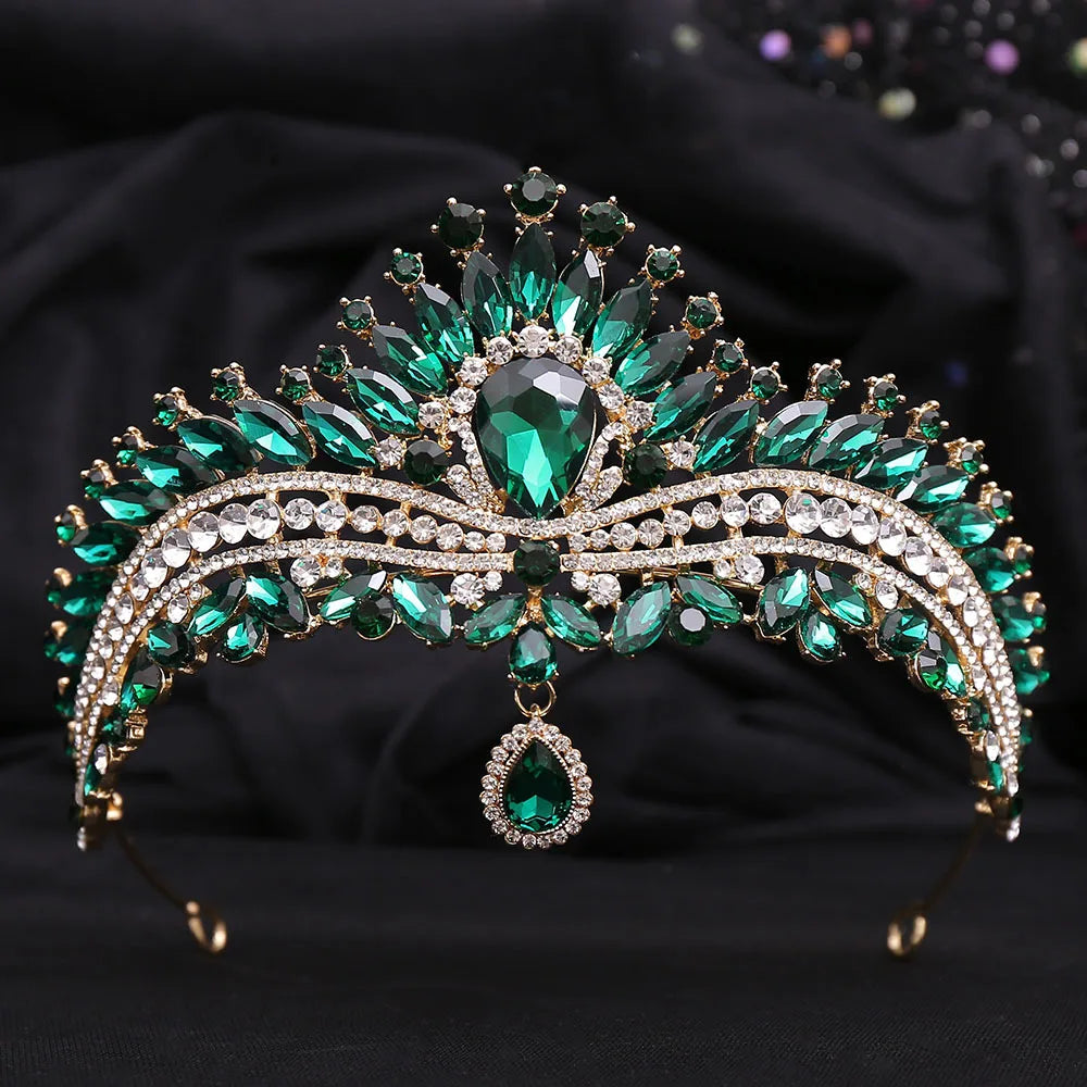 crystal and emerald ballet and wedding tiara