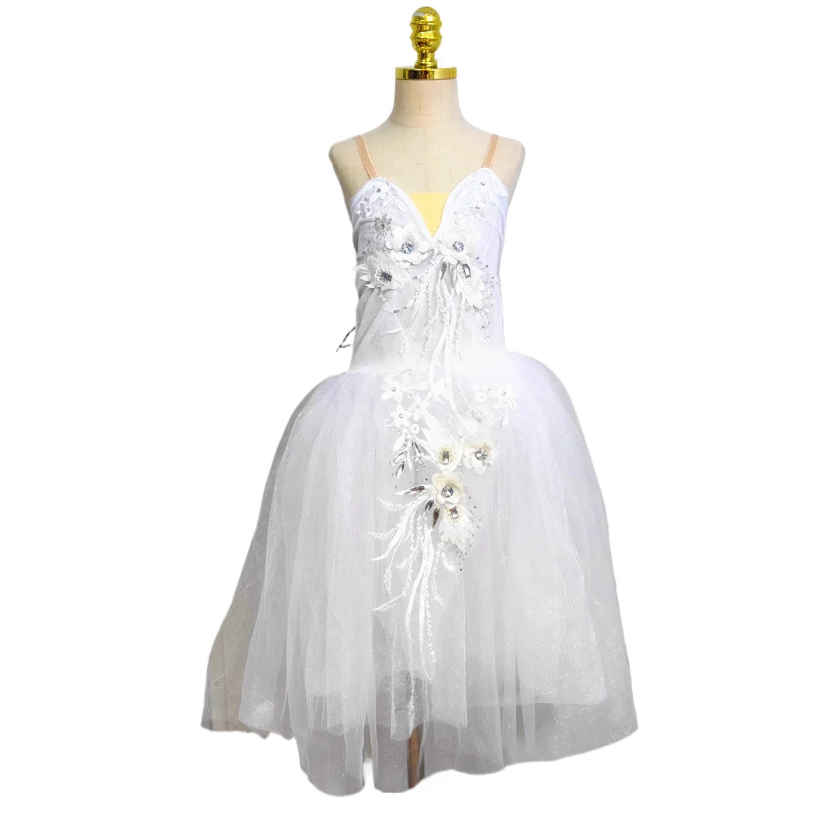 white floral budget romantic tutu  for ballet