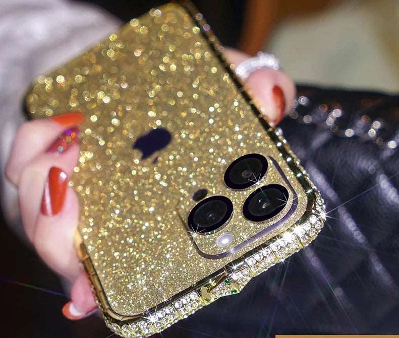 gold glitter iphone case
