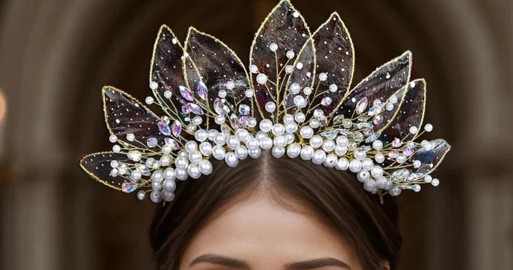 The Janelle Pearl and Crystal Headpiece