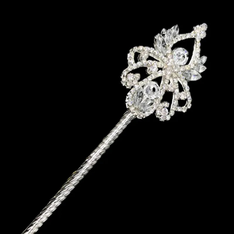 silver and crystal scepter wand