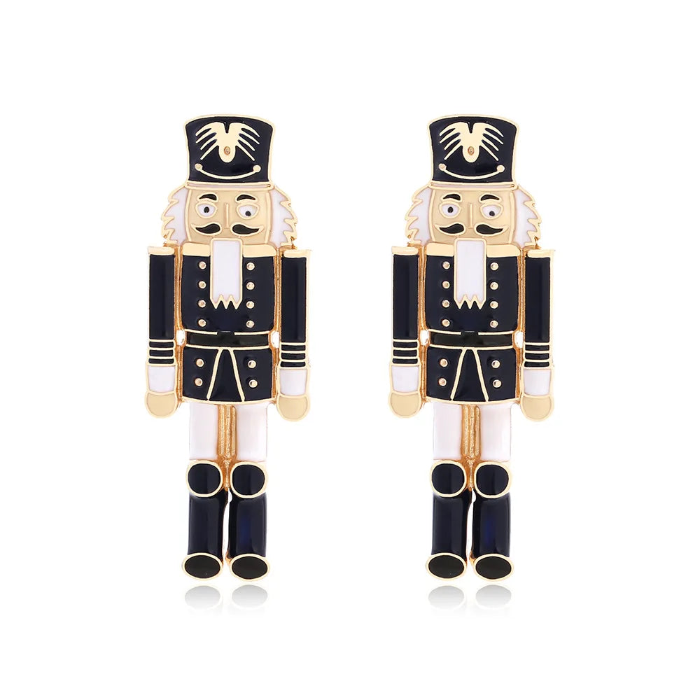 Black and White Nutcracker Earrings