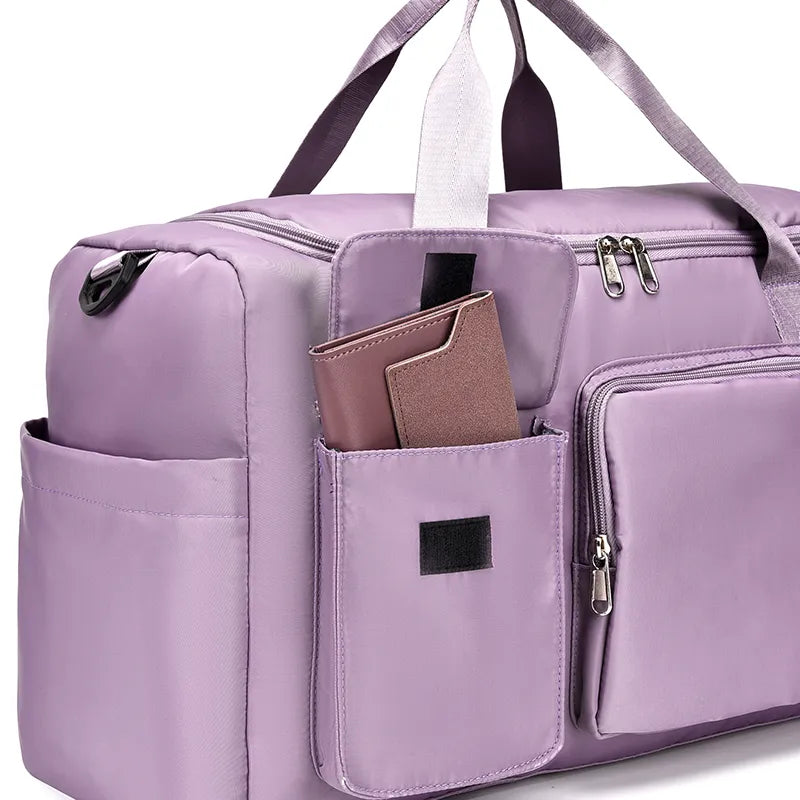фиолетовая сумка для йоги и танцевальная сумка