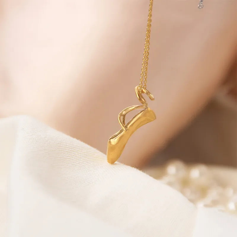 ballet pointe shoe necklace