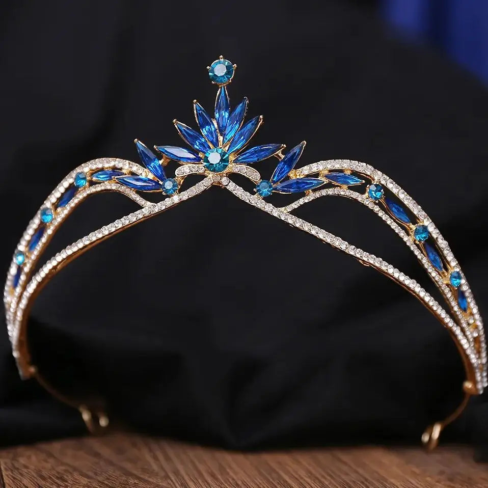 Sapphire  tiara bridal YAGP
