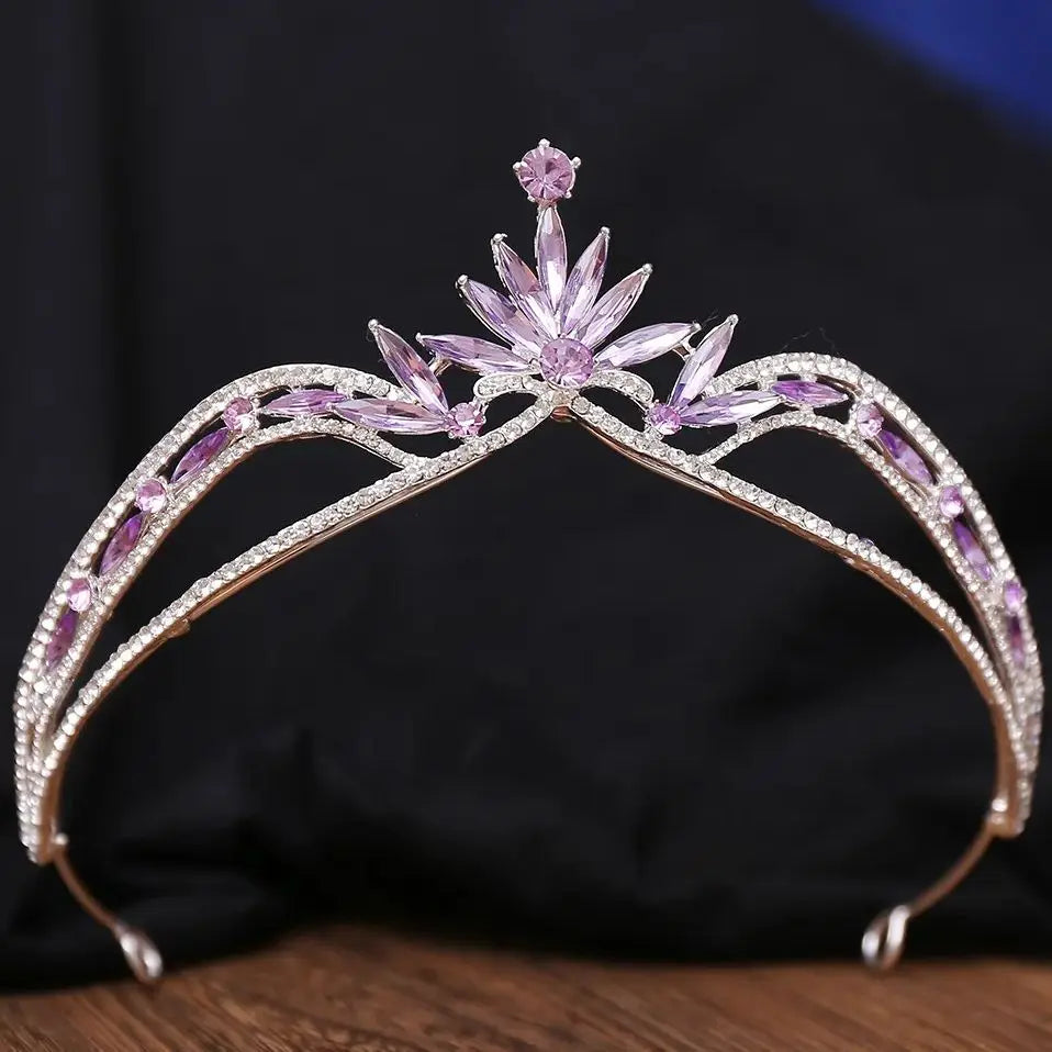 Purple tiara bridal YAGP
