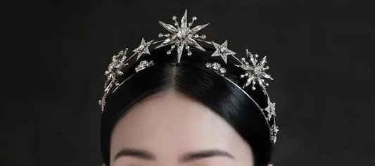 Star and snowflake bridal and ballet tiara YAGP