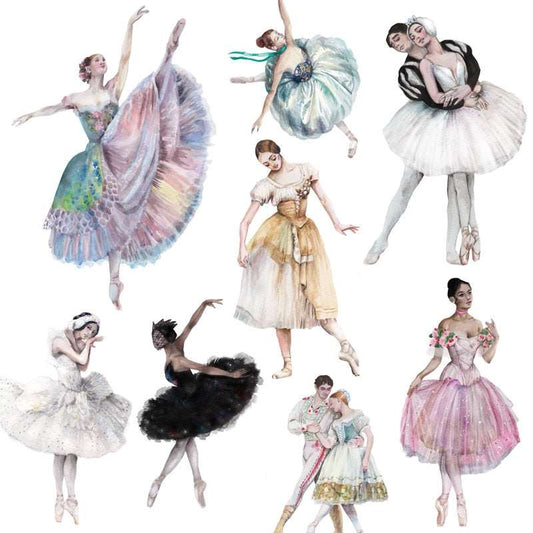 Autocollants de danseuse de ballet - Décalcomanies amusantes et élégantes - Panache Ballet Boutique