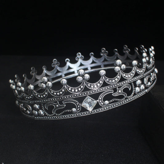silver ballet and bridal king and queen crown
