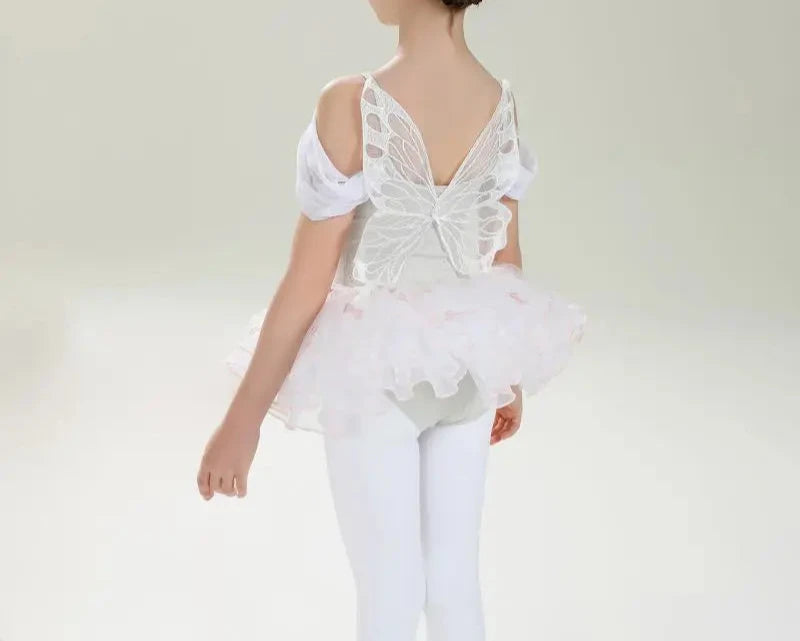 Das Pamela Leotard/Bodysuit und Tutu Set weiß