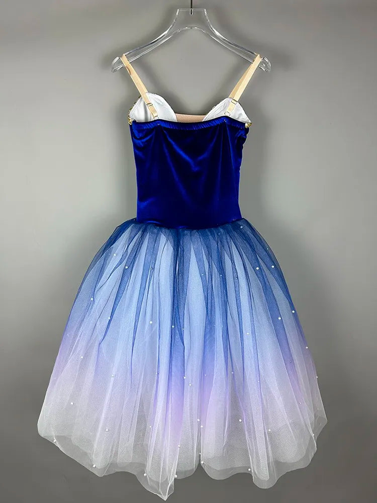 fancy blue velvet romantic tutu costume budget YAGP