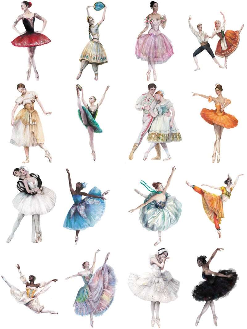 Pegatinas de Bailarina de Ballet - Calcomanías Divertidas y Elegantes - Panache Ballet Boutique