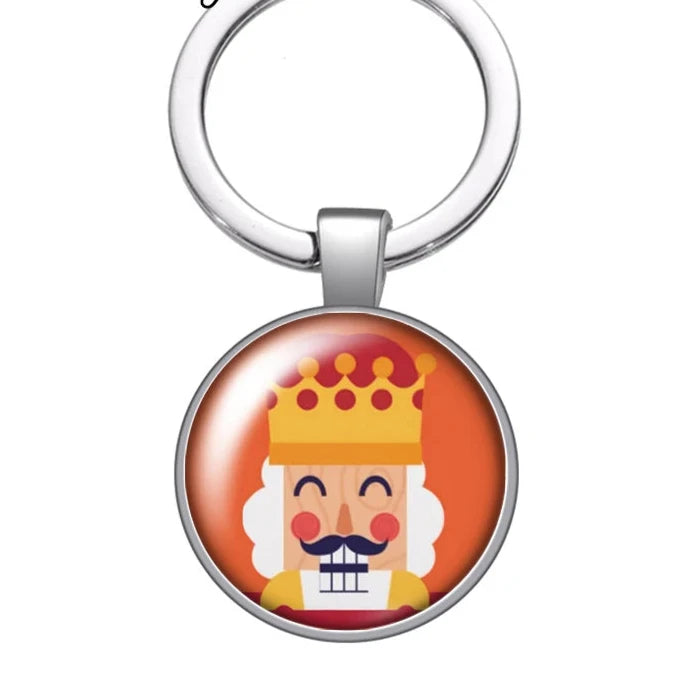 The Glass Cabochon Nutcracker Key Ring