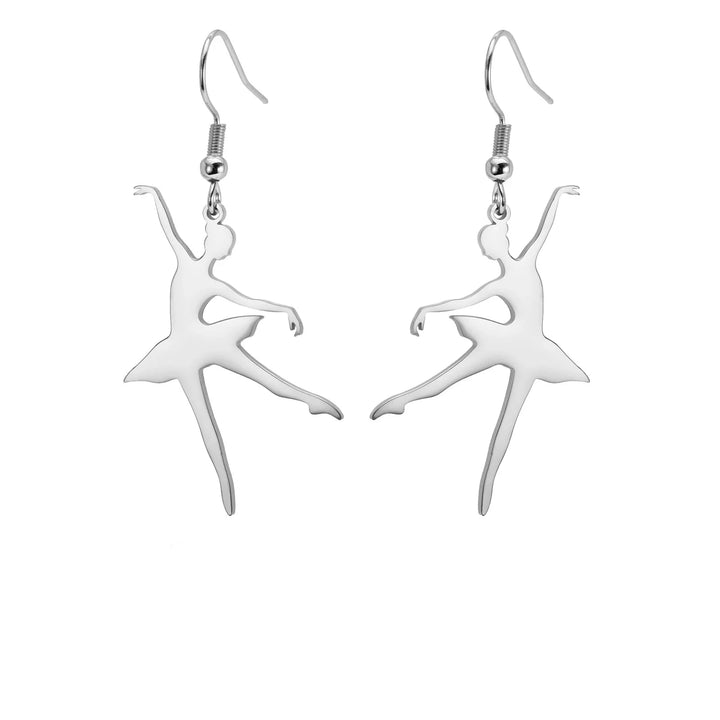 Paar silberne Ballerina-Ohrhänger